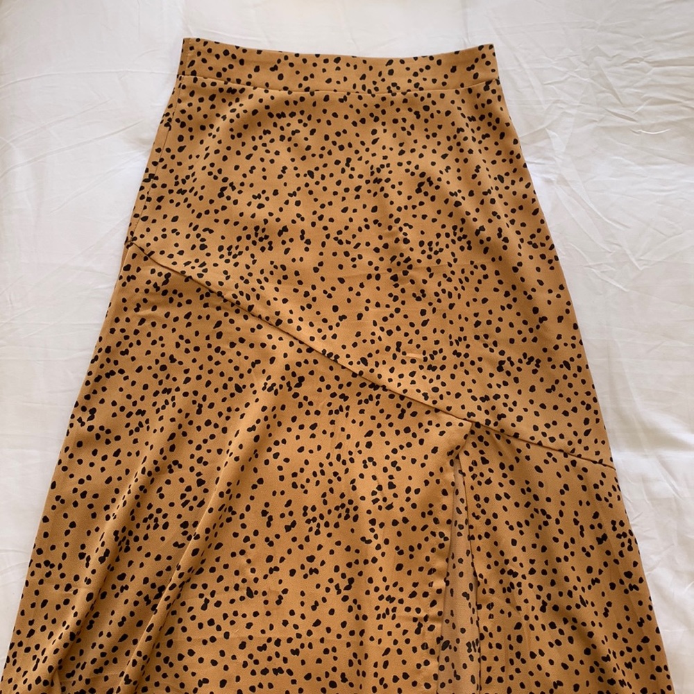 She + Sky Midi Animal Print Skirt